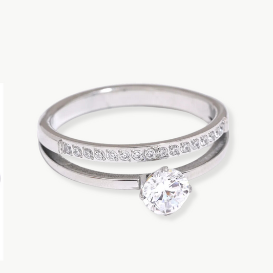SILVER ENA RING